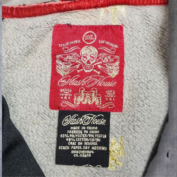 Vintage Stash House Hoodie 3XL Fleece Velvet Lined Rare Hip Hop Streetwear Black - Picture 12 of 16